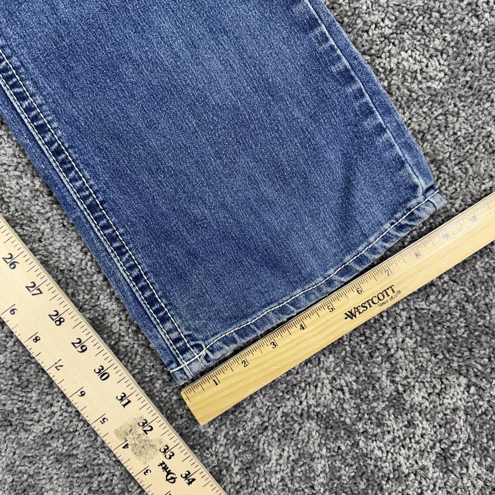 Love X Nation Jeans Womens 12 Blue Bootcut Embroidered Denim Medium Wash Casual - Picture 5 of 8